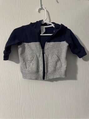Carter's Navy and Light Gray Zip-Up Hoodie